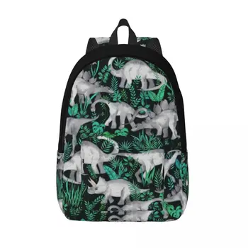 Рюкзак с динозаврами в джунглях, рюкзак для учащихся начальной школы и старших классов, тропический рюкзак Dinos для мужчин, женский рюкзак на открытом воздухе