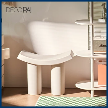 Скандинавский стул DECOPAI l для гостиной Современный дизайнерский стул Скамейка для замены обуви подставка для ног