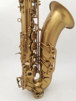 Совершенно Новый Тенор-Саксофон, покрытый золотым лаком, Профессиональный Тенор-саксофон с футляром и мундштуком на шее из Тростника