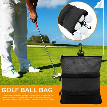 Сумка для ценных вещей для гольфа, переносная сумка для мяча, Веерная упаковка, Хорошая защита, большой объем, несколько карманов, идеально подходит для душа с теннисным мячом для гольфа