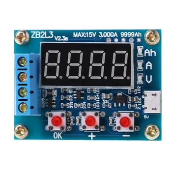 Тестер ZB2L3 Тип разряда внешней нагрузки 1,2-12 В, Тестер емкости аккумулятора 18650, измеритель разряда