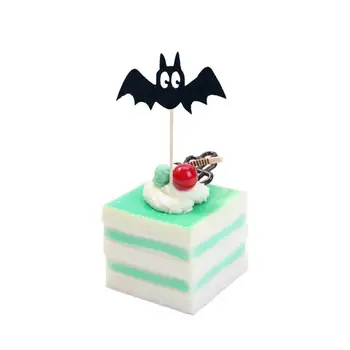 Украшение торта для фестивалей с привидениями, Жуткие топперы для кексов с летучей мышью на Хэллоуин, набор из 8 украшений для торта для вечеринок, косплей, Дни рождения