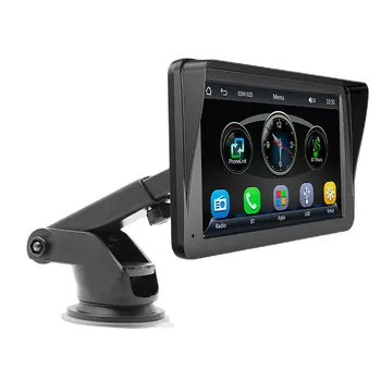 Универсальное 7-дюймовое Автомобильное радио, Мультимедийный видеоплеер, Беспроводной Carplay Android, автоматический сенсорный экран, встроенный динамик, видеоплеер
