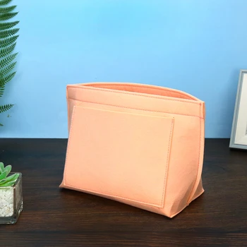 Фирменный органайзер с фетровой вставкой для макияжа, сумка с фетровой вставкой для сумочки, внутренний кошелек, портативные косметички, подходящие для сумок различных брендов