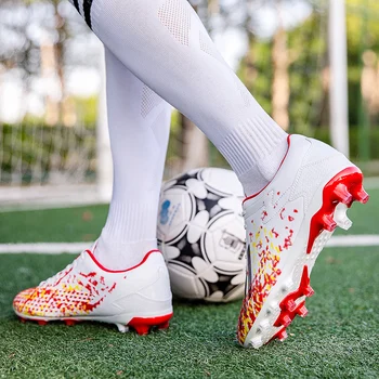 Футбольные бутсы для взрослых Студенческая молодежная трава с низким верхом, противоскользящие кроссовки для соревнований с длинными ногтями