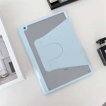 Чехол Для Ipad air1 air2 9,7 дюймов с Вращающейся Подставкой 360 Smart Clear Cover Для iPad 9,7 2017 2018 Чехол 5-го 6-го Поколения С Держателем Карандаша